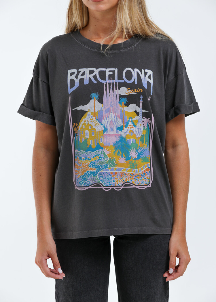 Girl Dangerous Girl Dangerous Barcelona Boyfriend Tee | Vintage Black