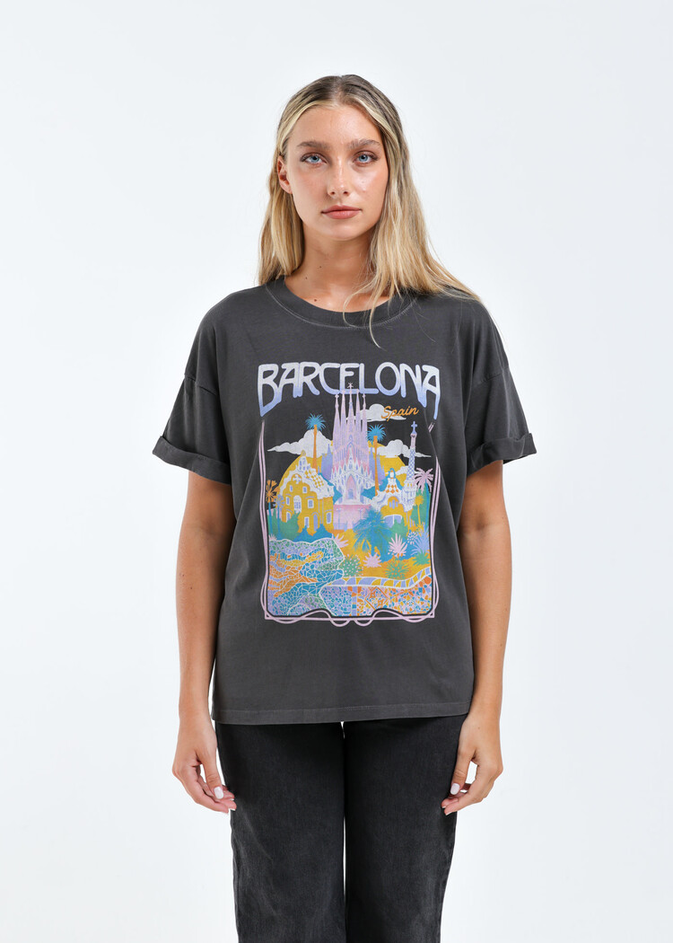 Girl Dangerous Girl Dangerous Barcelona Boyfriend Tee | Vintage Black