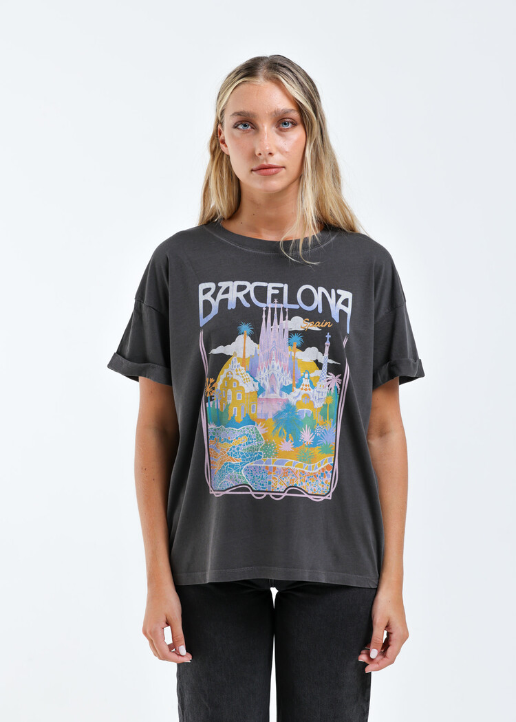 Girl Dangerous Girl Dangerous Barcelona Boyfriend Tee | Vintage Black