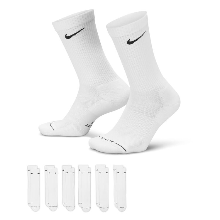 Nike SB Nike Sb Everyday Elevated Crew Sock-6Pk (Unisex) | White/Black