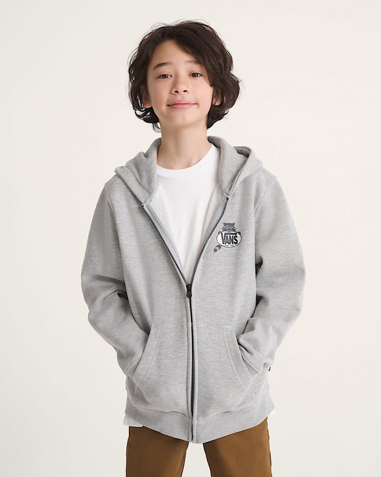 Vans Vans Dumpster Raccoon Full Zip (Youth) | Cement Heather