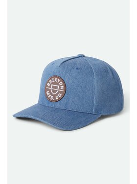 Brixton Brixton Crest C Mp Snapback (Mens) | Medium Rinse Denim