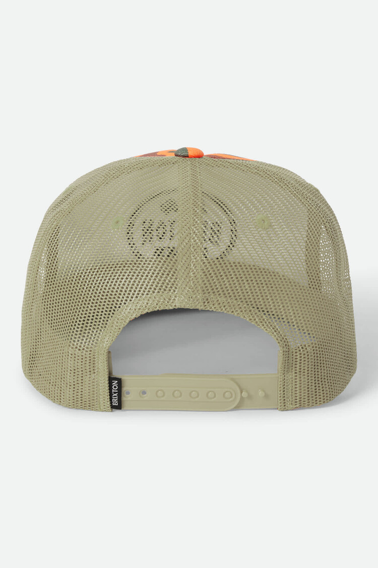 Brixton Brixton Henry Mp Trucker Hat (Mens) | Orange Duck Camo/Orange