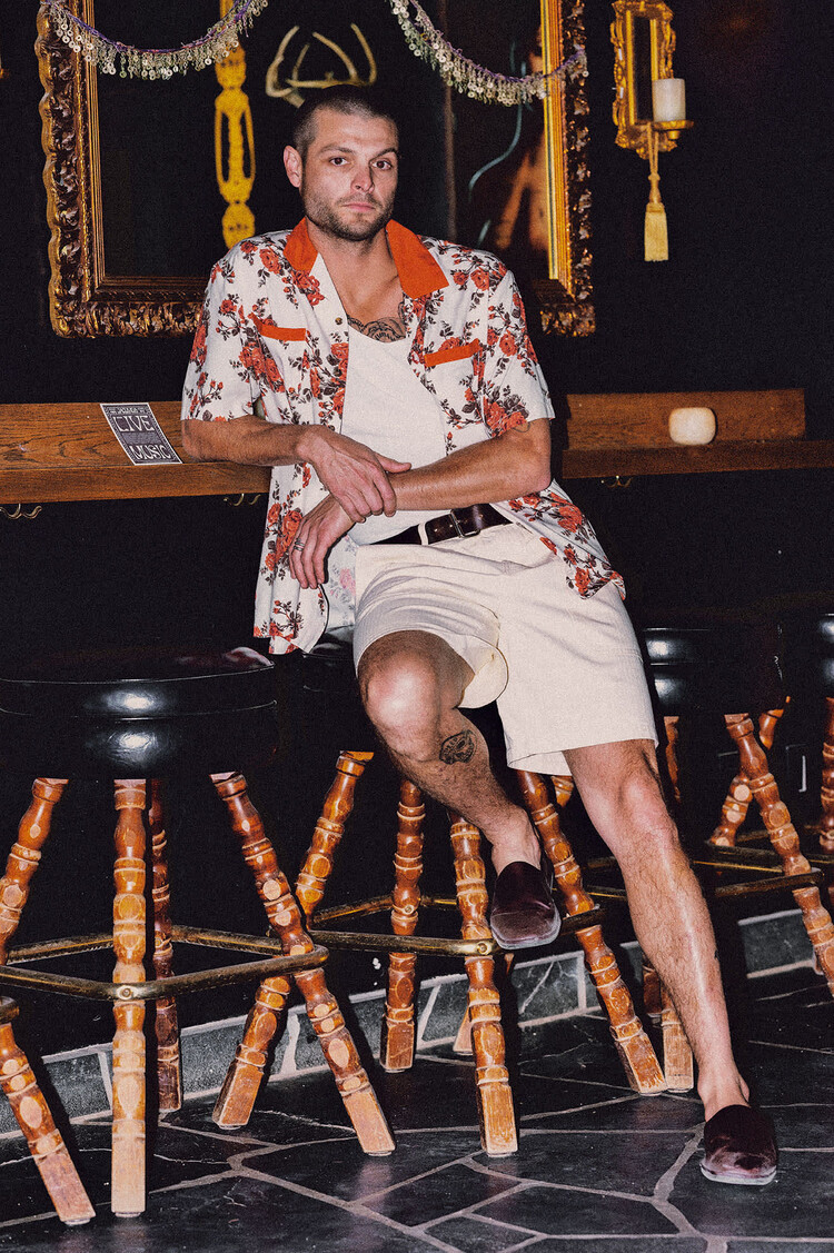 Brixton Brixton Lafayette S/S Wvn (Mens) | Rose Bud