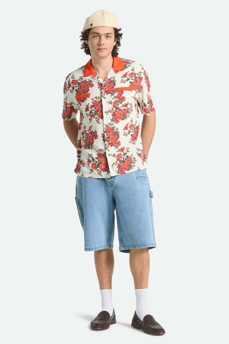 Brixton Brixton Lafayette S/S Wvn (Mens) | Rose Bud