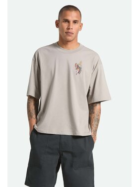 Brixton Brixton Sword S/s Boxed Crop (Mens) | Pebble Stone