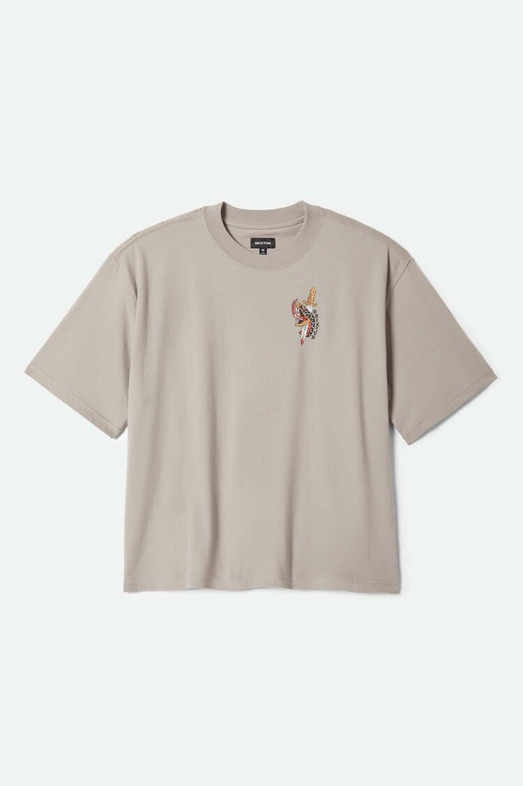 Brixton Brixton Sword S/s Boxed Crop (Mens) | Pebble Stone