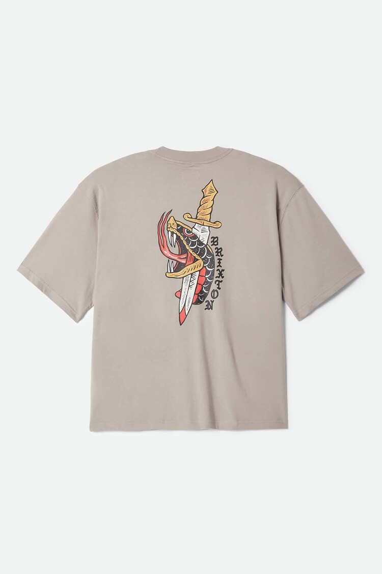 Brixton Brixton Sword S/s Boxed Crop (Mens) | Pebble Stone