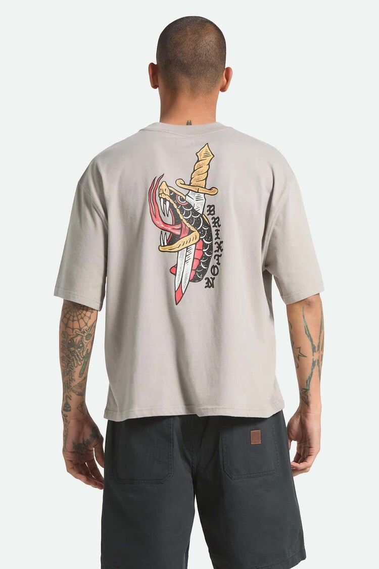 Brixton Brixton Sword S/s Boxed Crop (Mens) | Pebble Stone