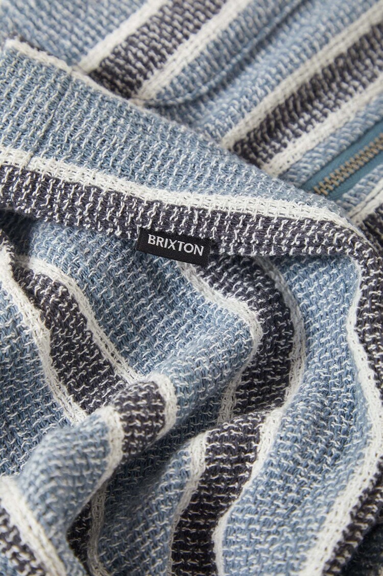 Brixton Brixton The Dexter Textured S/s (Mens) | Black/Dusty Blue