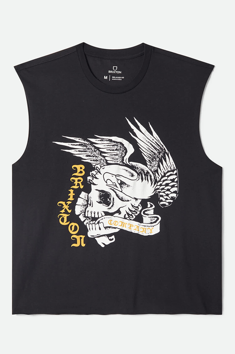Brixton Brixton Wolcott Worn In Boxy Muscle Tank (Mens) | Black