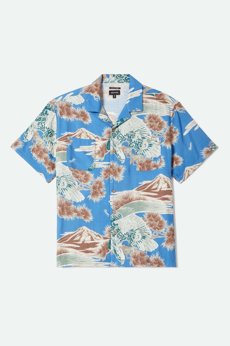 Brixton Brixton X Rainier S/s Woven (Mens) | Blue Sky
