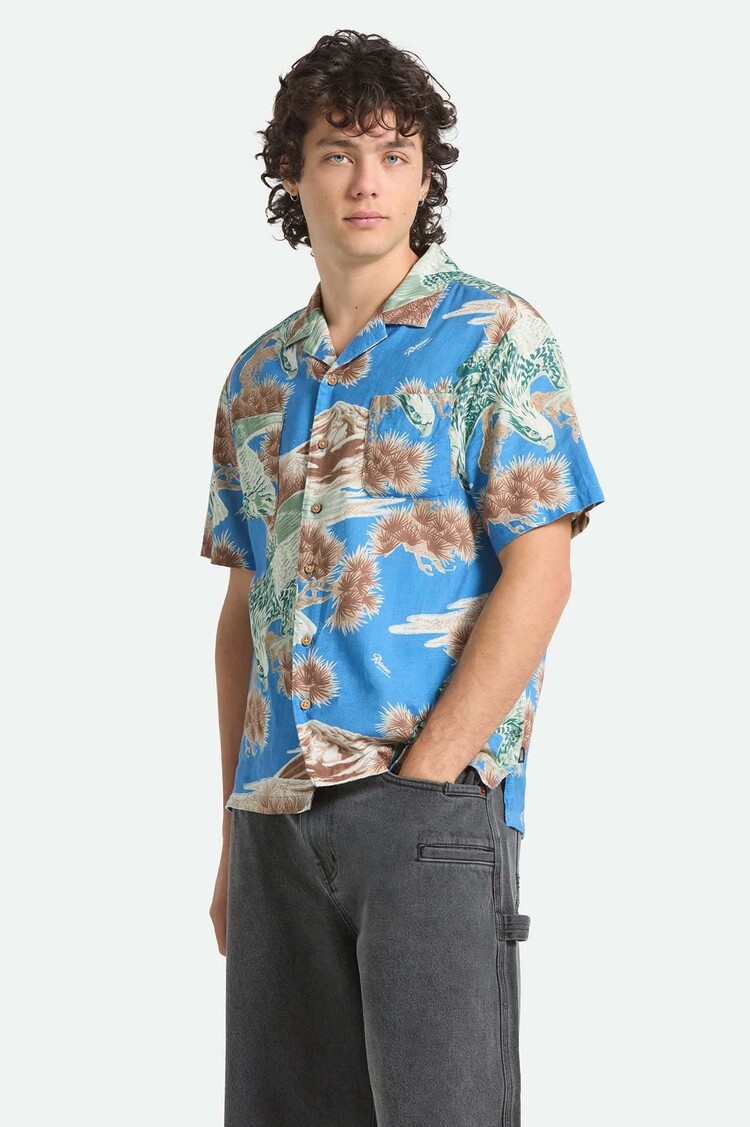 Brixton Brixton X Rainier S/s Woven (Mens) | Blue Sky
