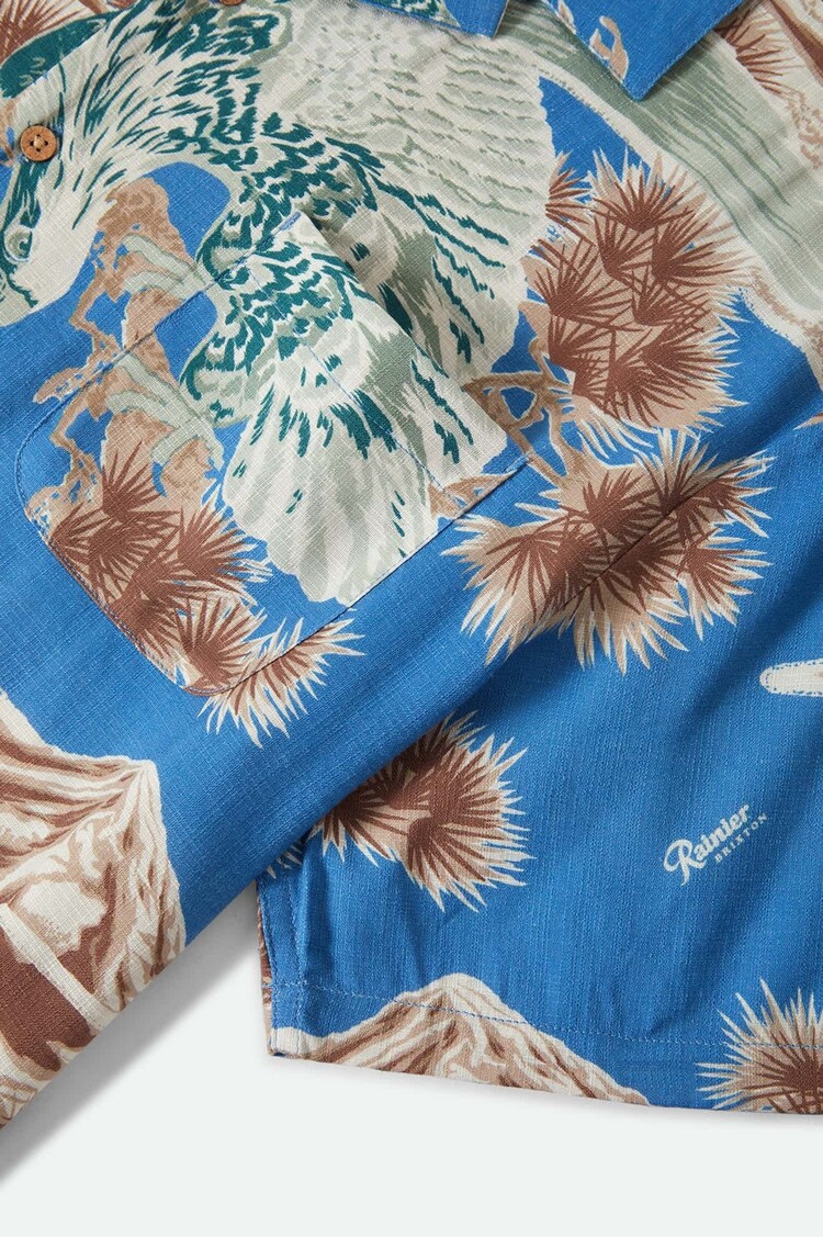 Brixton Brixton X Rainier S/s Woven (Mens) | Blue Sky