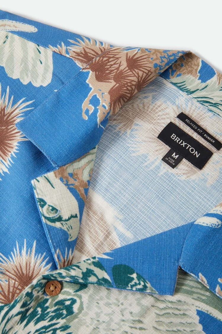 Brixton Brixton X Rainier S/s Woven (Mens) | Blue Sky