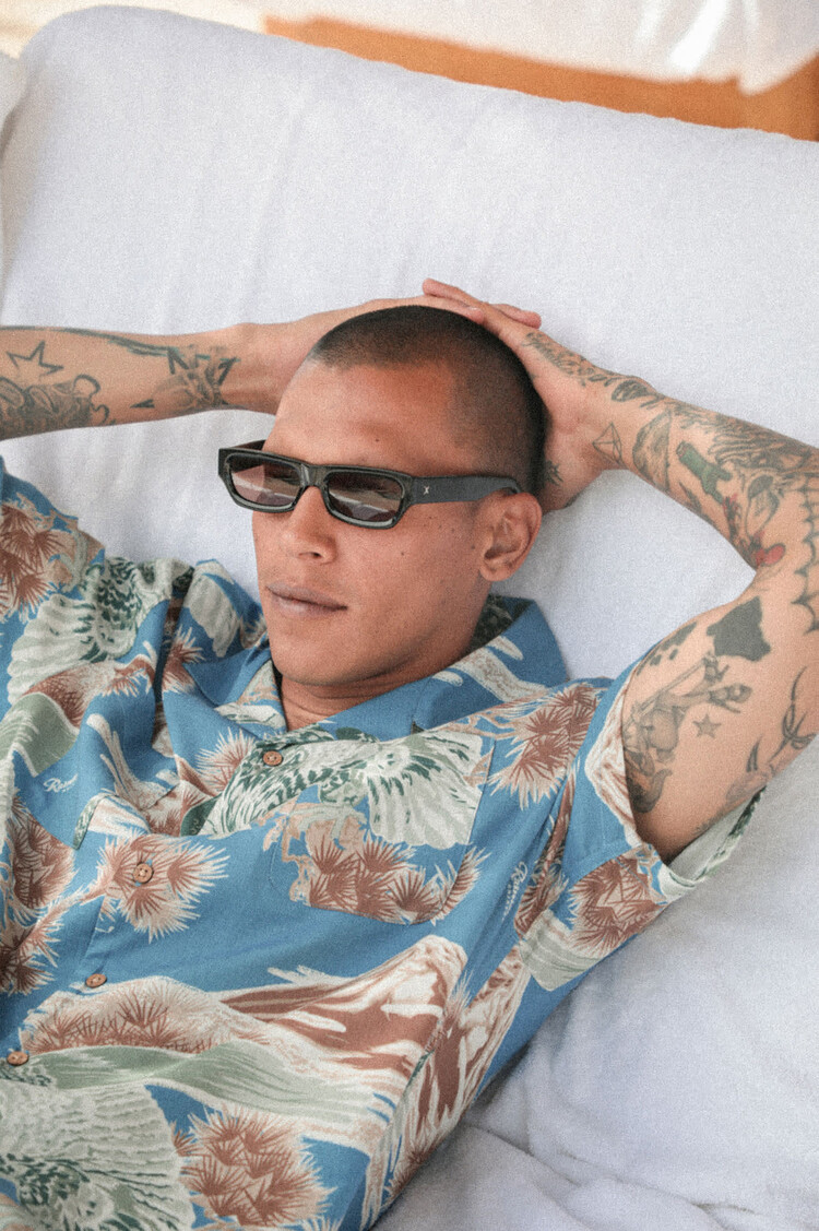 Brixton Brixton X Rainier S/s Woven (Mens) | Blue Sky