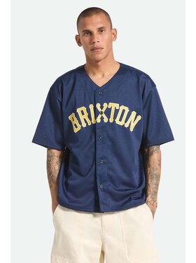 Brixton Brixton The Brixton Mesh Baseball Jersey (Mens) | Washed Navy