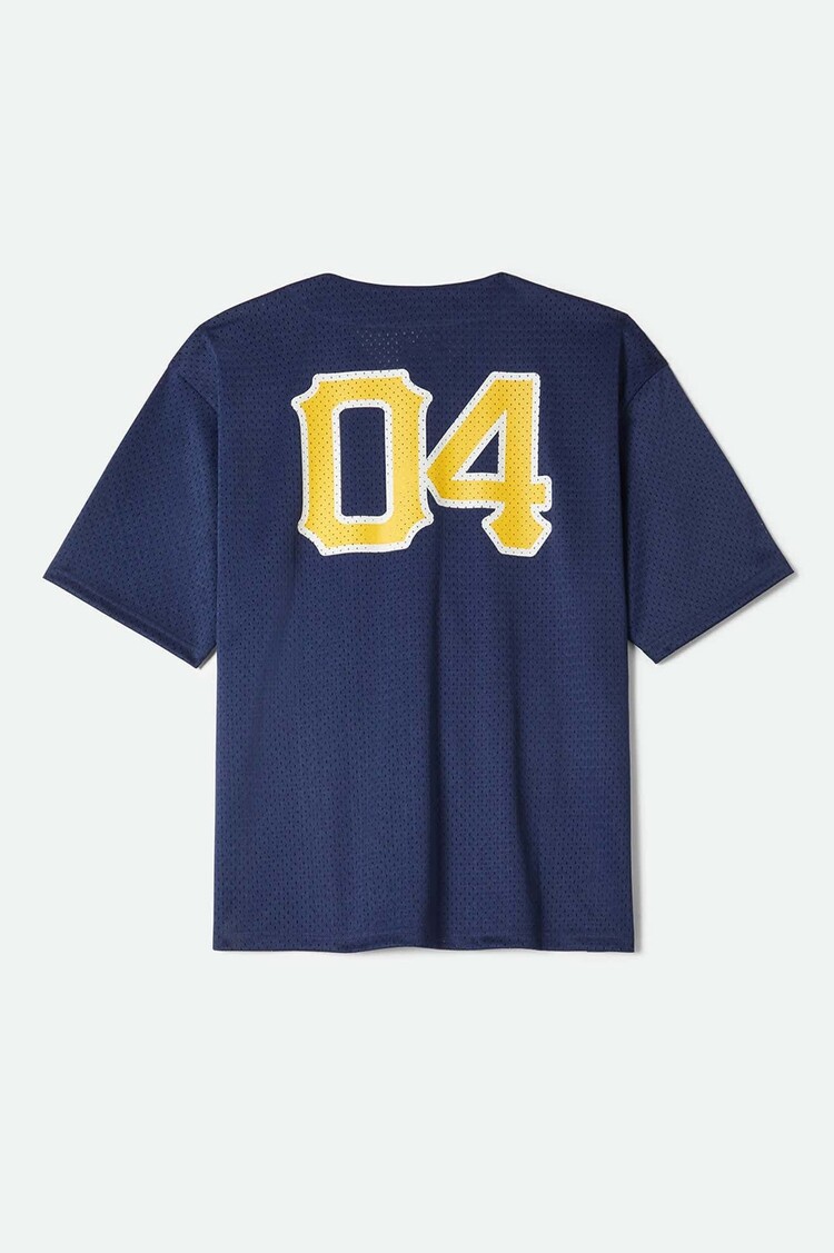 Brixton Brixton The Brixton Mesh Baseball Jersey (Mens) | Washed Navy