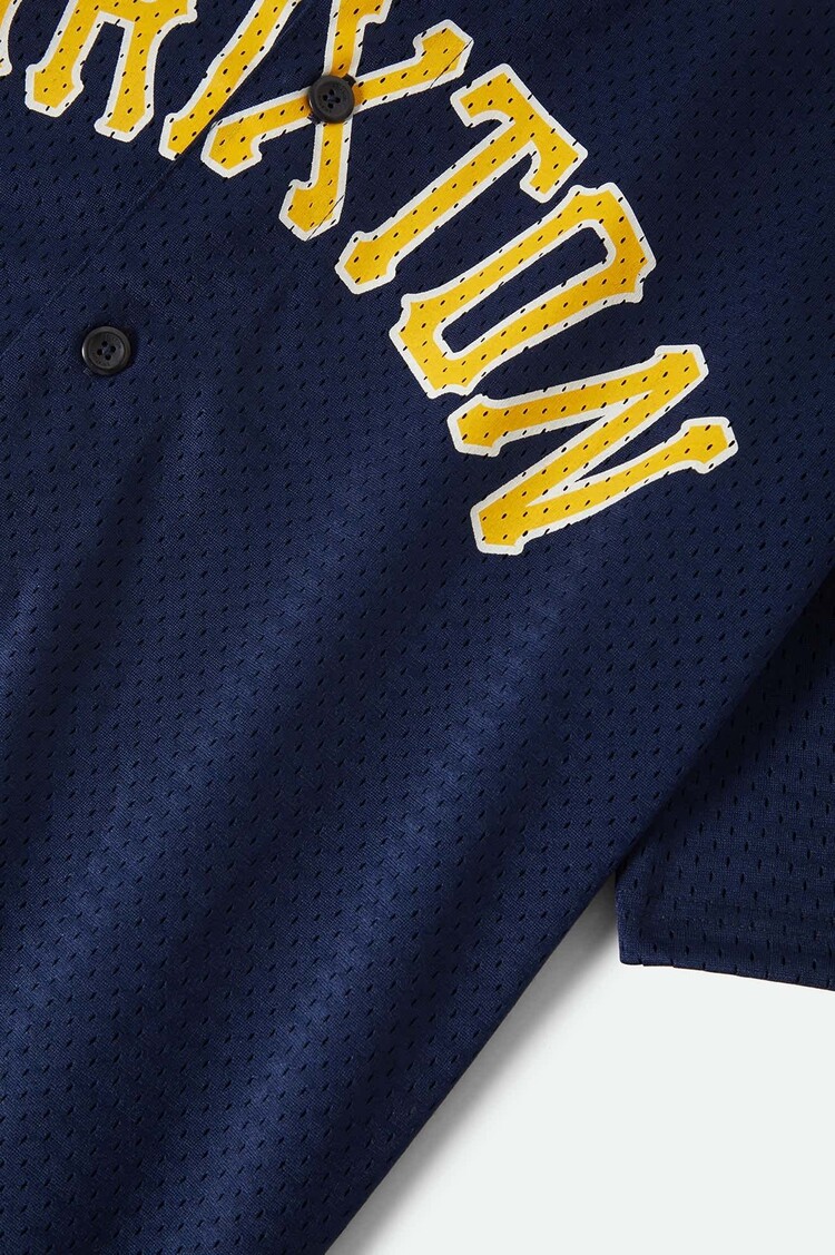 Brixton Brixton The Brixton Mesh Baseball Jersey (Mens) | Washed Navy