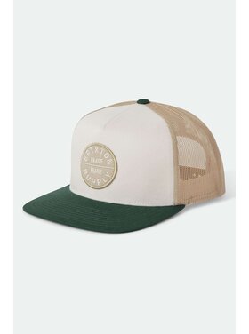 Brixton Brixton Oath Mp Trucker Hat (Mens) | Off White/Primal Green/Sand
