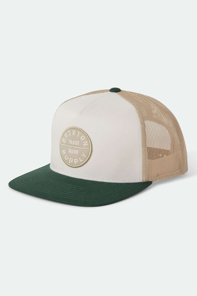 Brixton Brixton Oath Mp Trucker Hat (Mens) | Off White/Primal Green/Sand