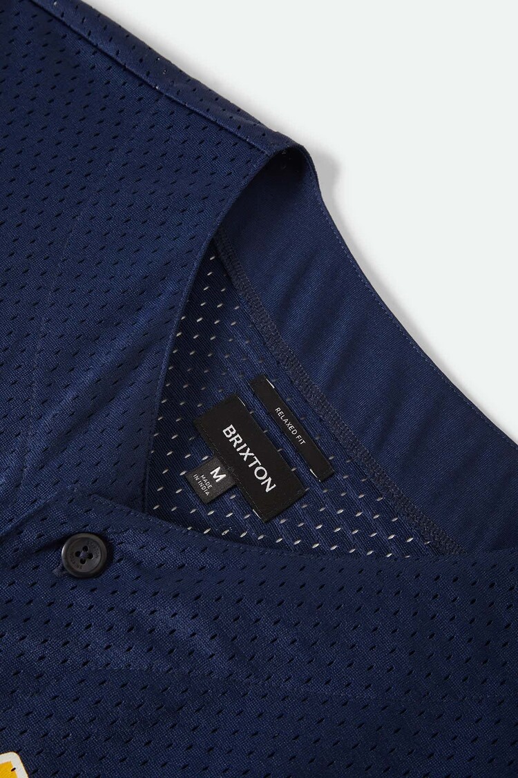 Brixton Brixton The Brixton Mesh Baseball Jersey (Mens) | Washed Navy