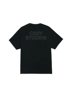 Obey Obey Studios Outline Tee (Womens) | Black