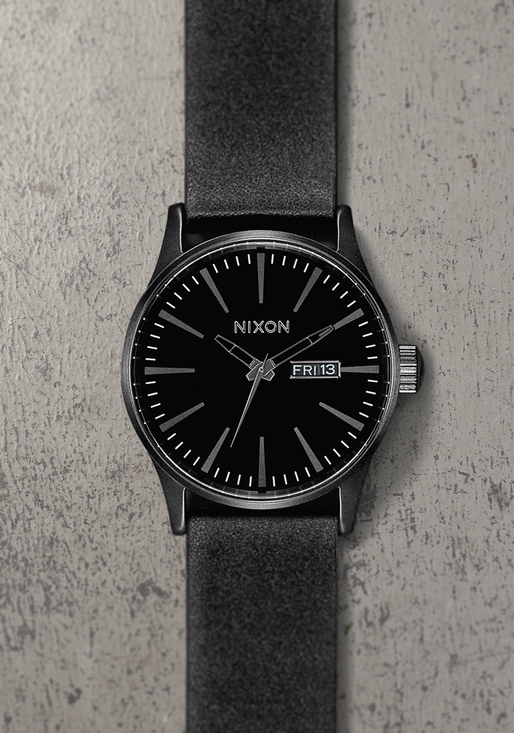 Nixon Nixon Sentry Leather | All Black