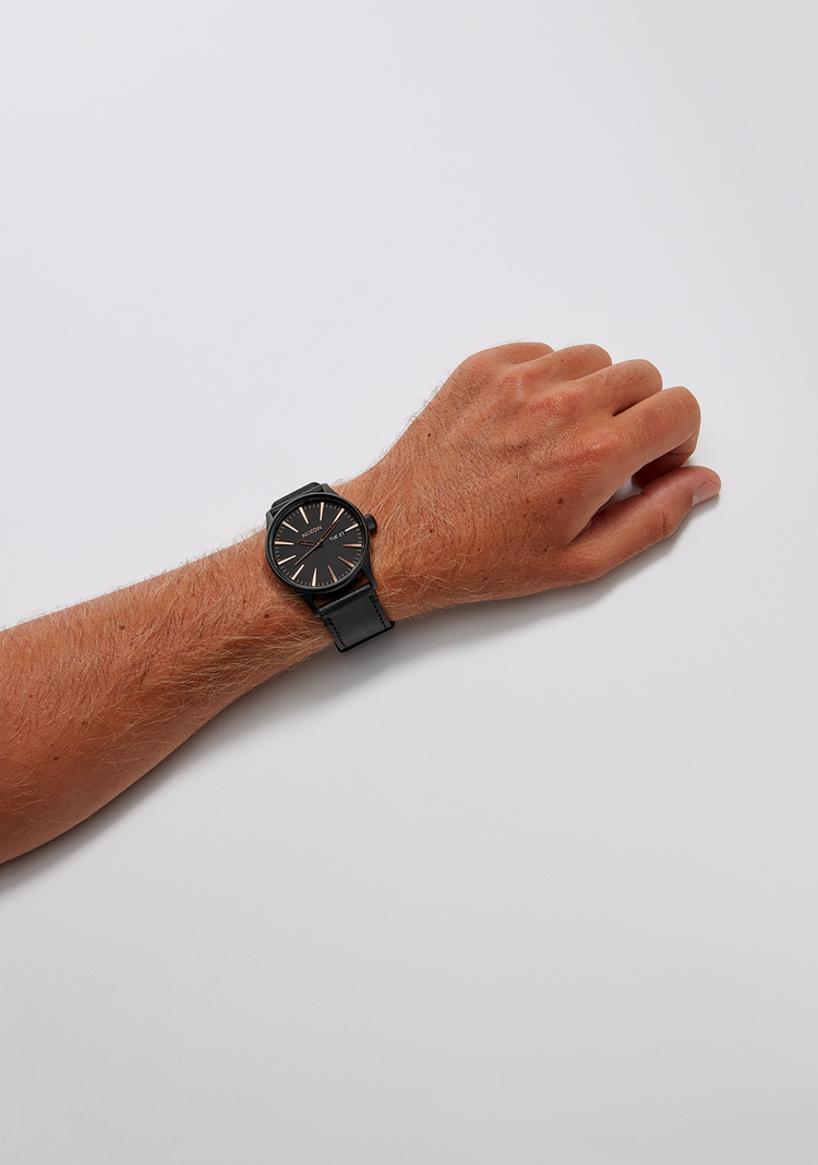 Nixon Nixon Sentry Leather | All Black