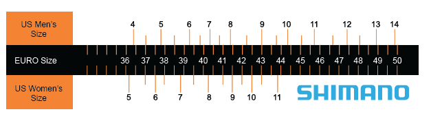 Shimano shoe size chart