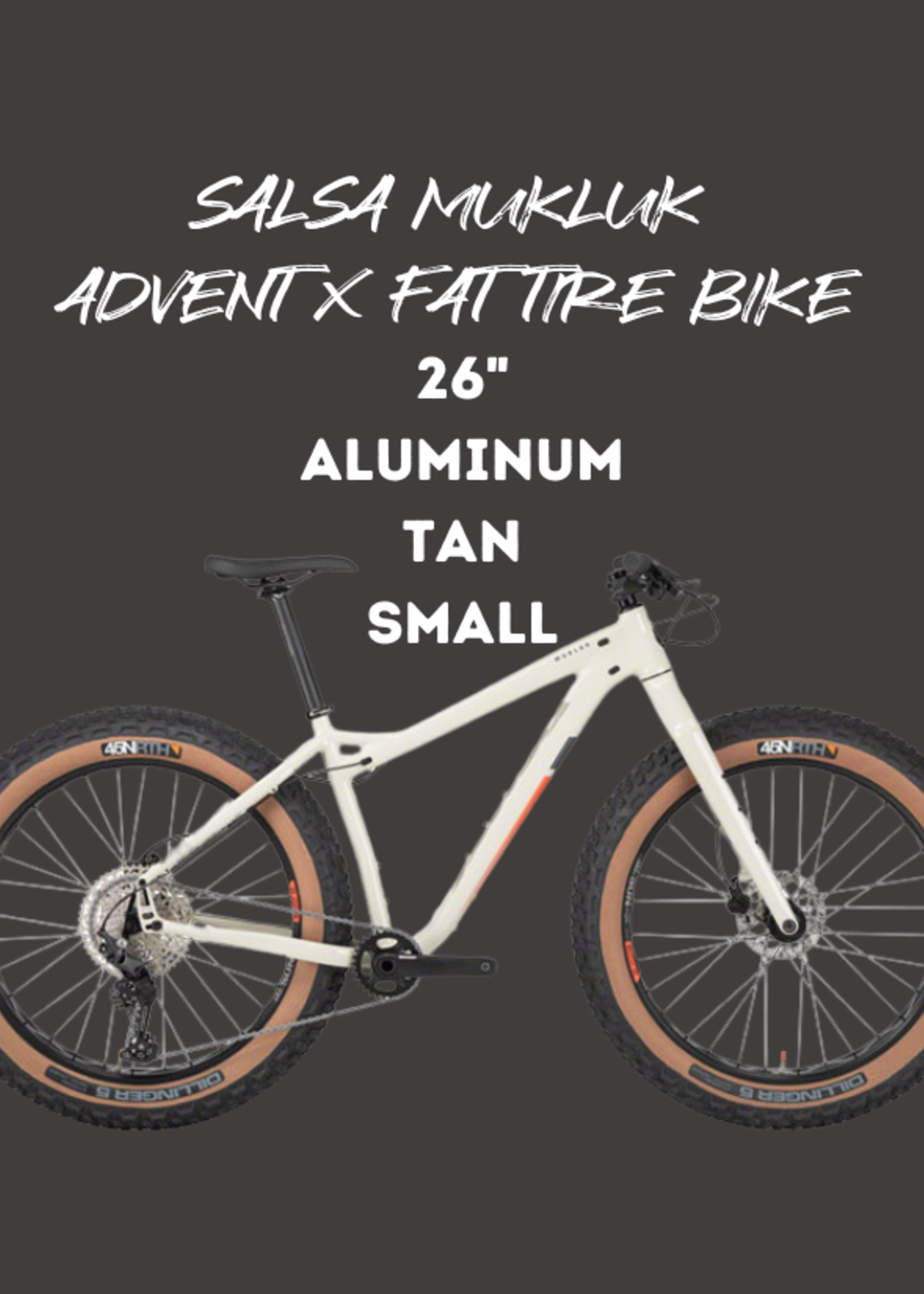 Salsa Salsa Mukluk Advent X Fat Tire Bike - 26 Aluminum Tan Small