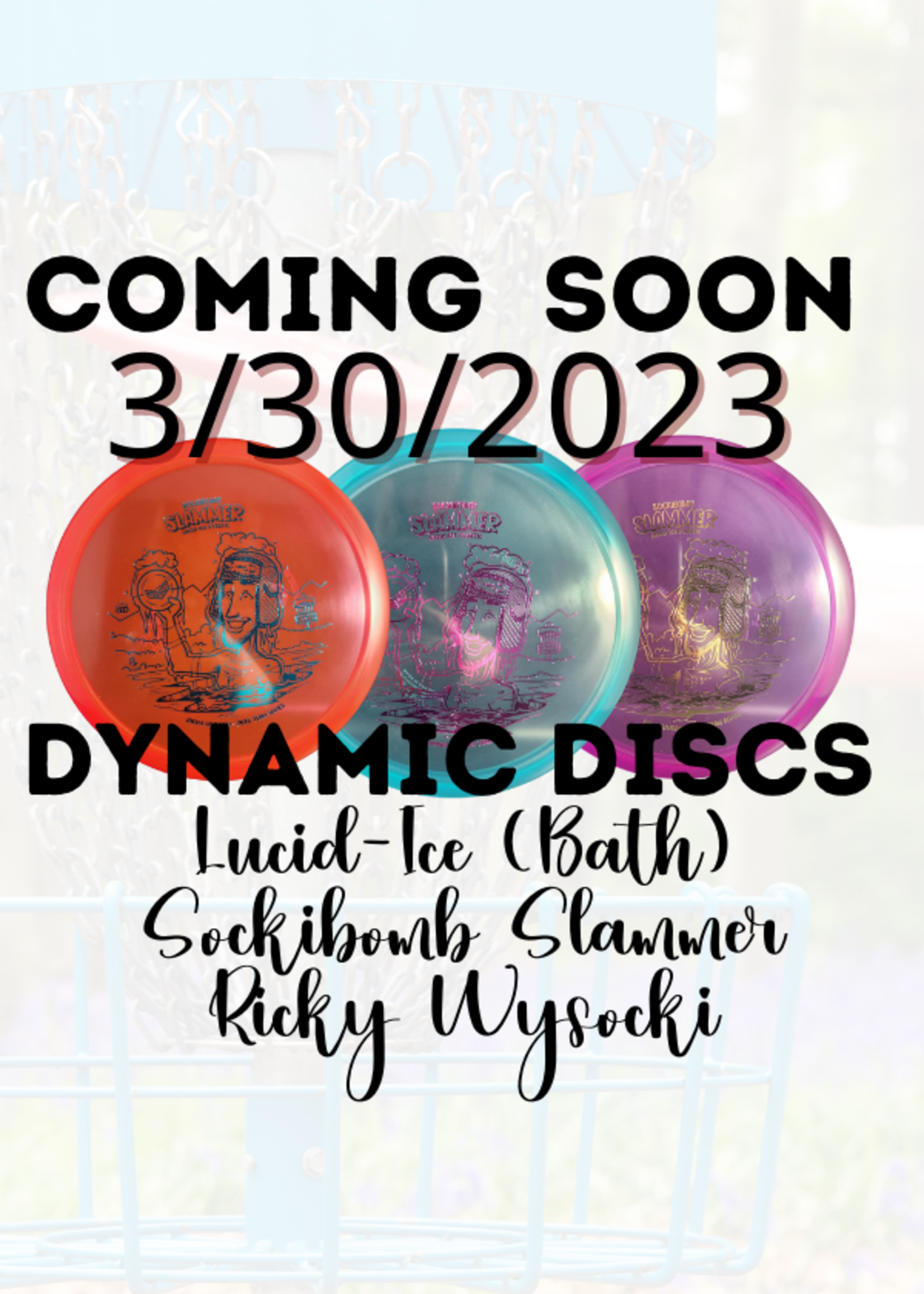 Dynamic Discs Dynamic Discs Lucid-Ice (Bath) Sockibomb Slammer Ricky Wysocki