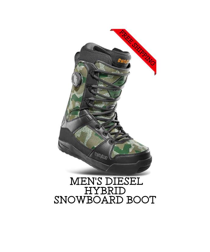 thirtytwo DIESEL HYBRID 迷彩 スノーボードブーツ ThirtyTwo Diesel Hybrid - Rock On Wheels