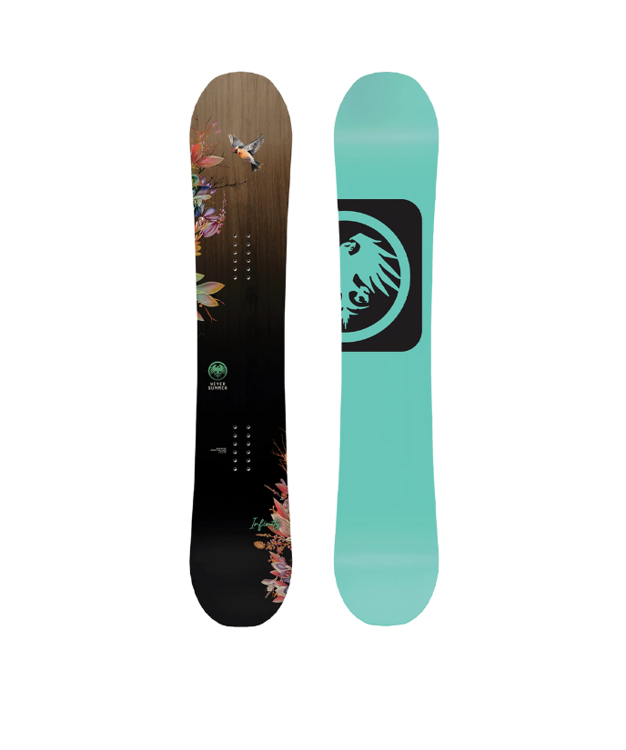 Never Summer Women’s 2025 Infinity Snowboard Rock On Wheels