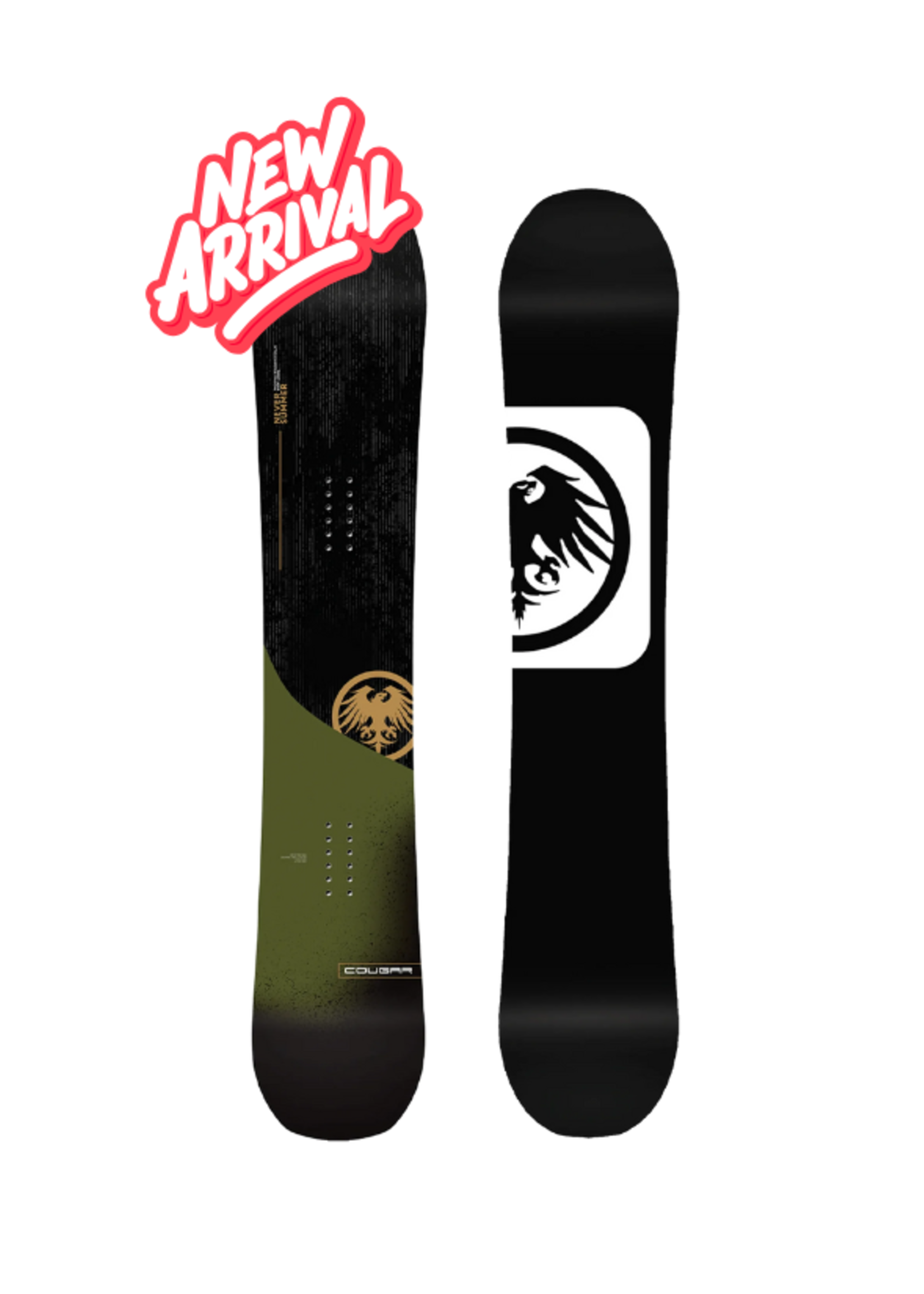 Never Summer Never Summer Men’s 2025 Recurve Traditional Camber Cougar Snowboard