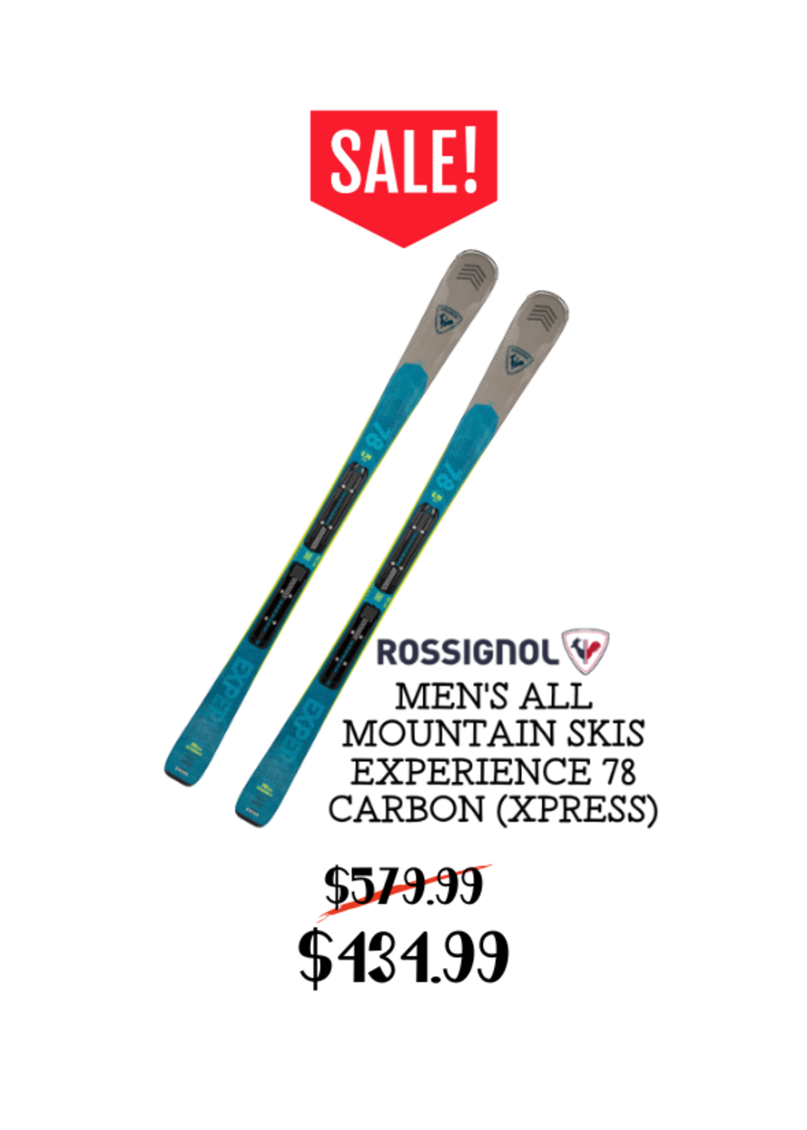 Rossignol Rossignol Men's ALL MOUNTAIN Skis EXPERIENCE 78 CARBON (XPRESS)