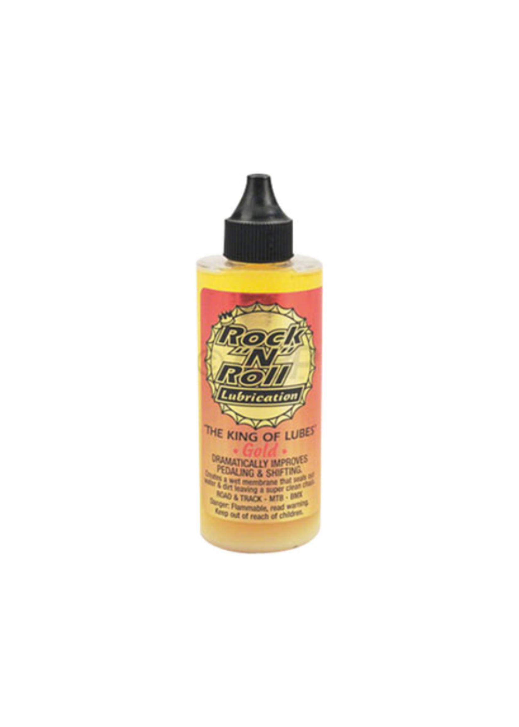 Rock N Roll Rock-N-Roll Gold Bike Chain Lube - 4 fl oz, Drip