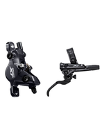 Shimano Shimano Deore XT BL-M8100/BR-M8100 Disc Brake and Lever - Rear, Hydraulic, Post Mount, 2-Piston, Finned Pads, I-SPEC EV Clamp Band, Black