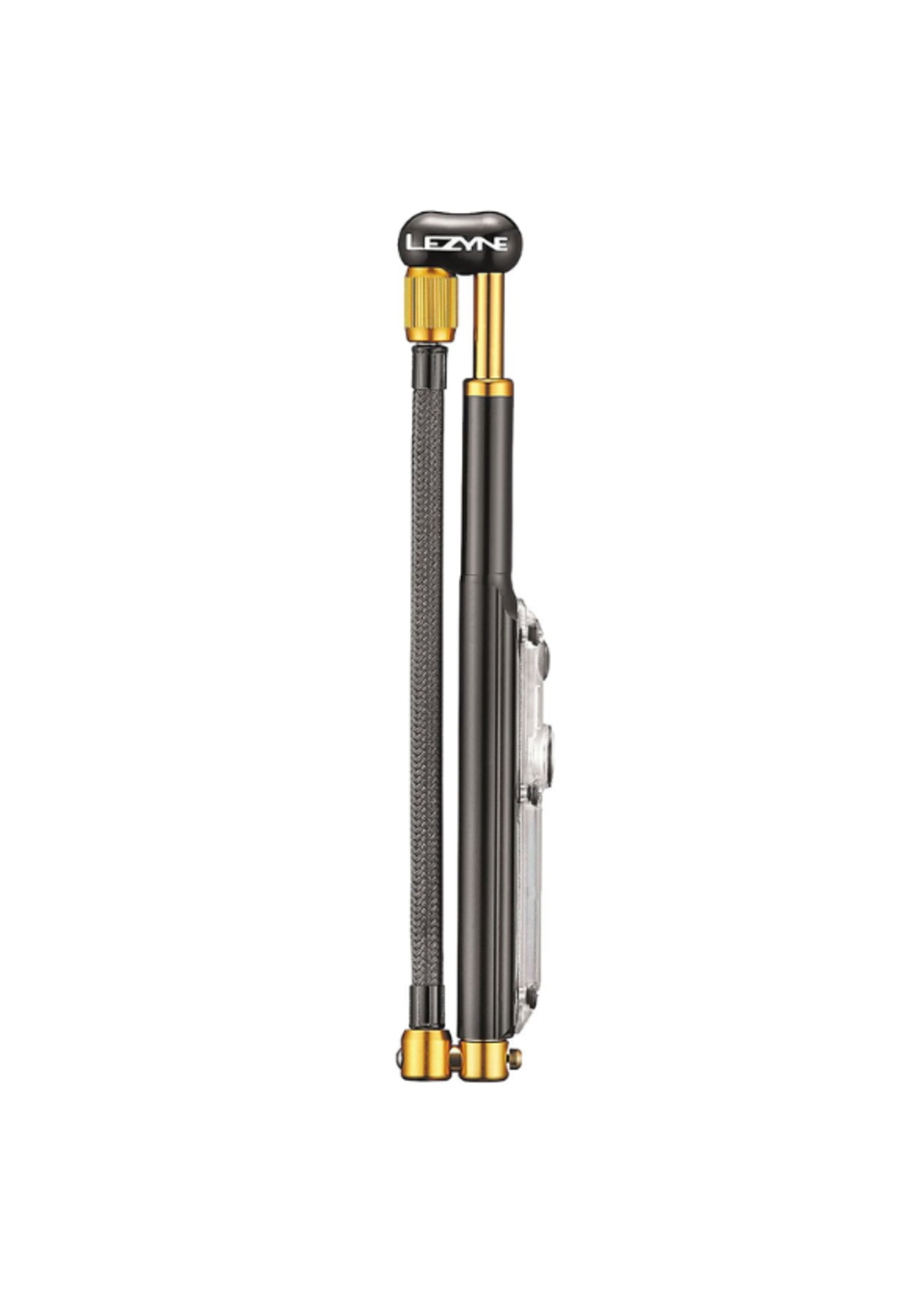 Lezyne Lezyne Digital Shock Drive Pump 350 psi with zero-loss chuck head, Black/Gold