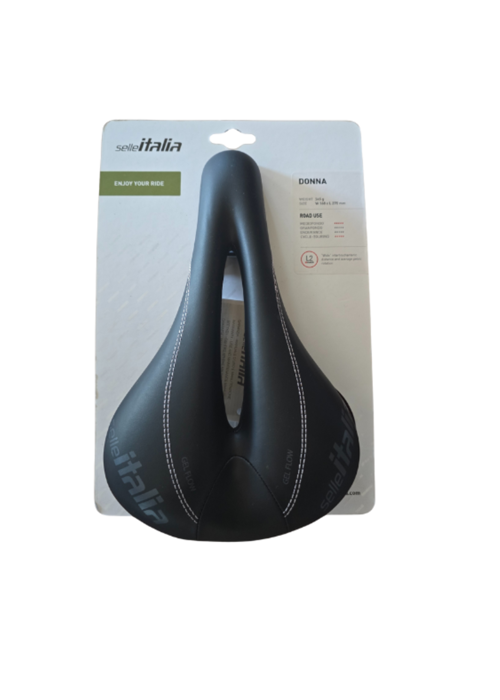 Selle Italia Selle Italia Donna Flow Saddle, L2, FEC Rail, Black