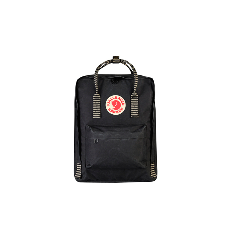 kanken black striped backpack