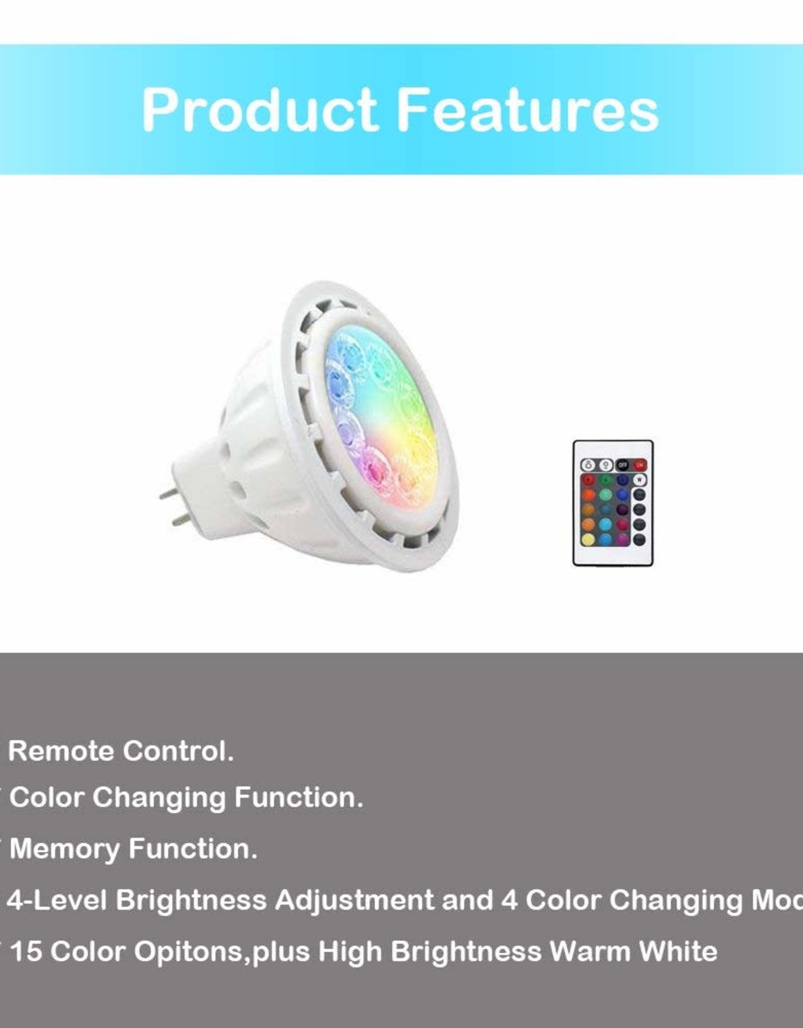 Landscape Lighting LED MR-16 5W RGB + Warm White 3-Pack