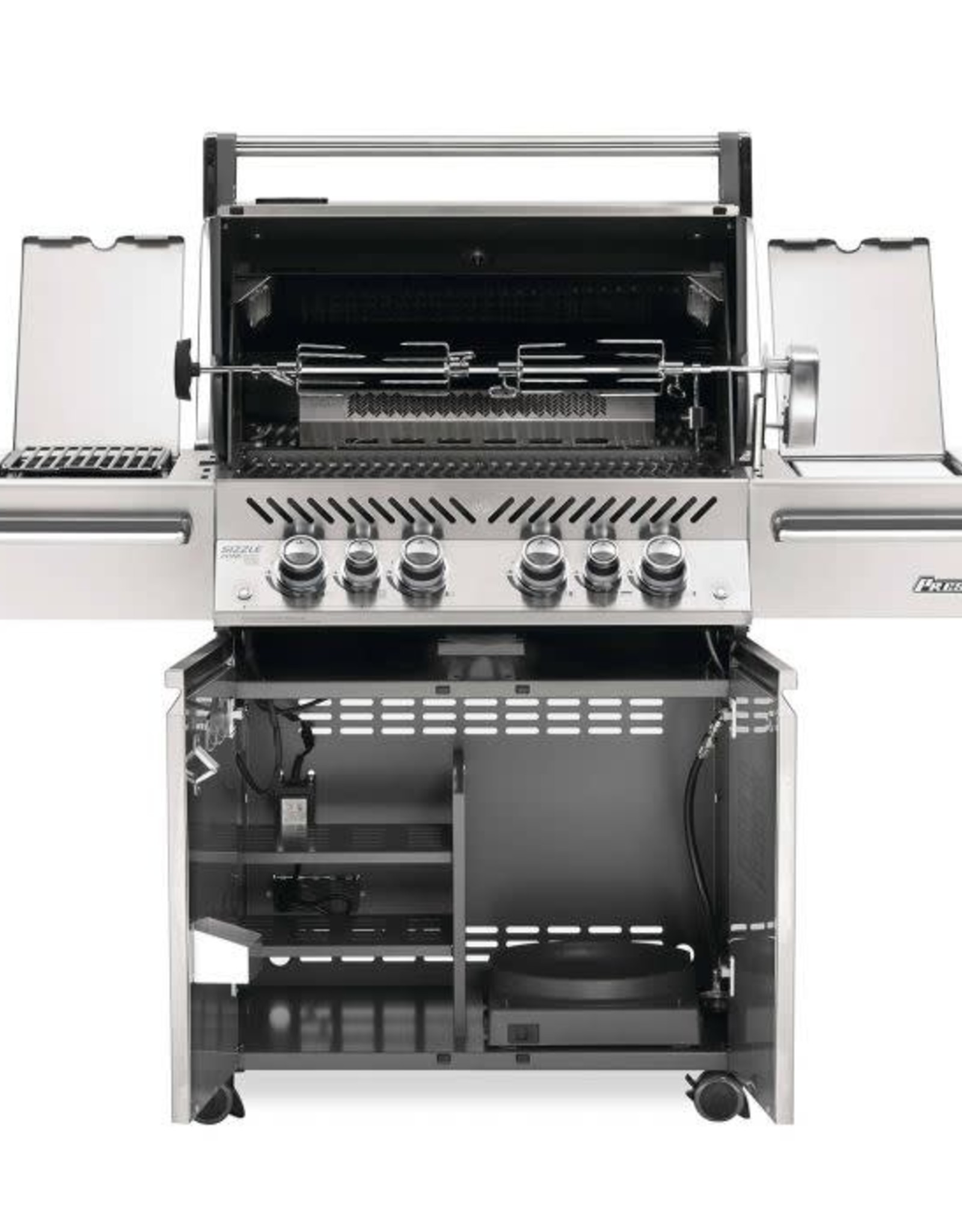 Napoleon Napoleon Prestige PRO 500 Natural Gas Grill with Infrared Rear Burner and Infrared Side Burners and Rotisserie Kit - PRO500RSIBNSS-3