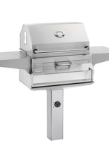 Fire Magic Fire Magic - Legacy Charcoal In Ground Post Mount Grill with Smoker Hood (24 x 18)