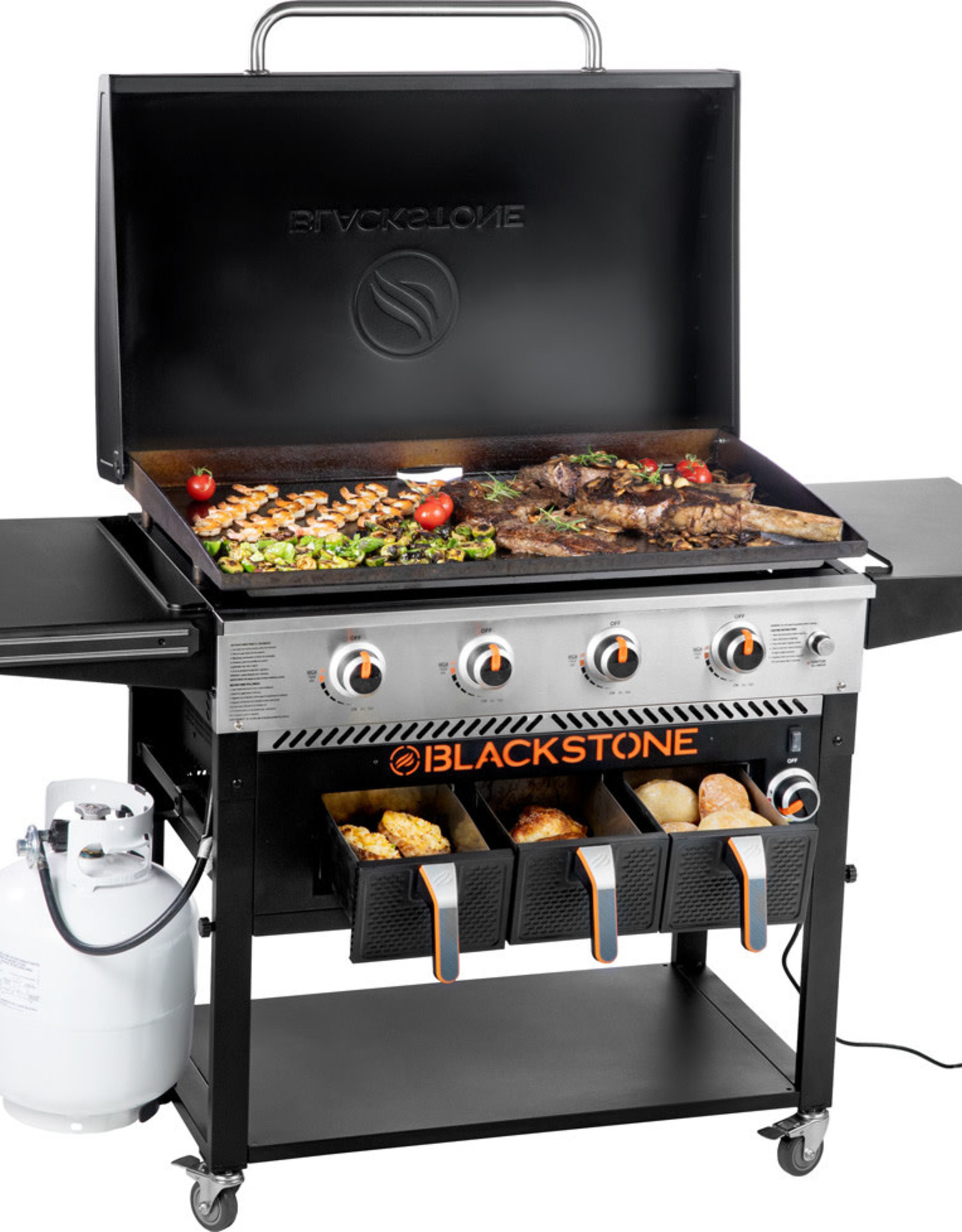 Blackstone 4-Burner 36? Griddle with Air Fryer and Hood