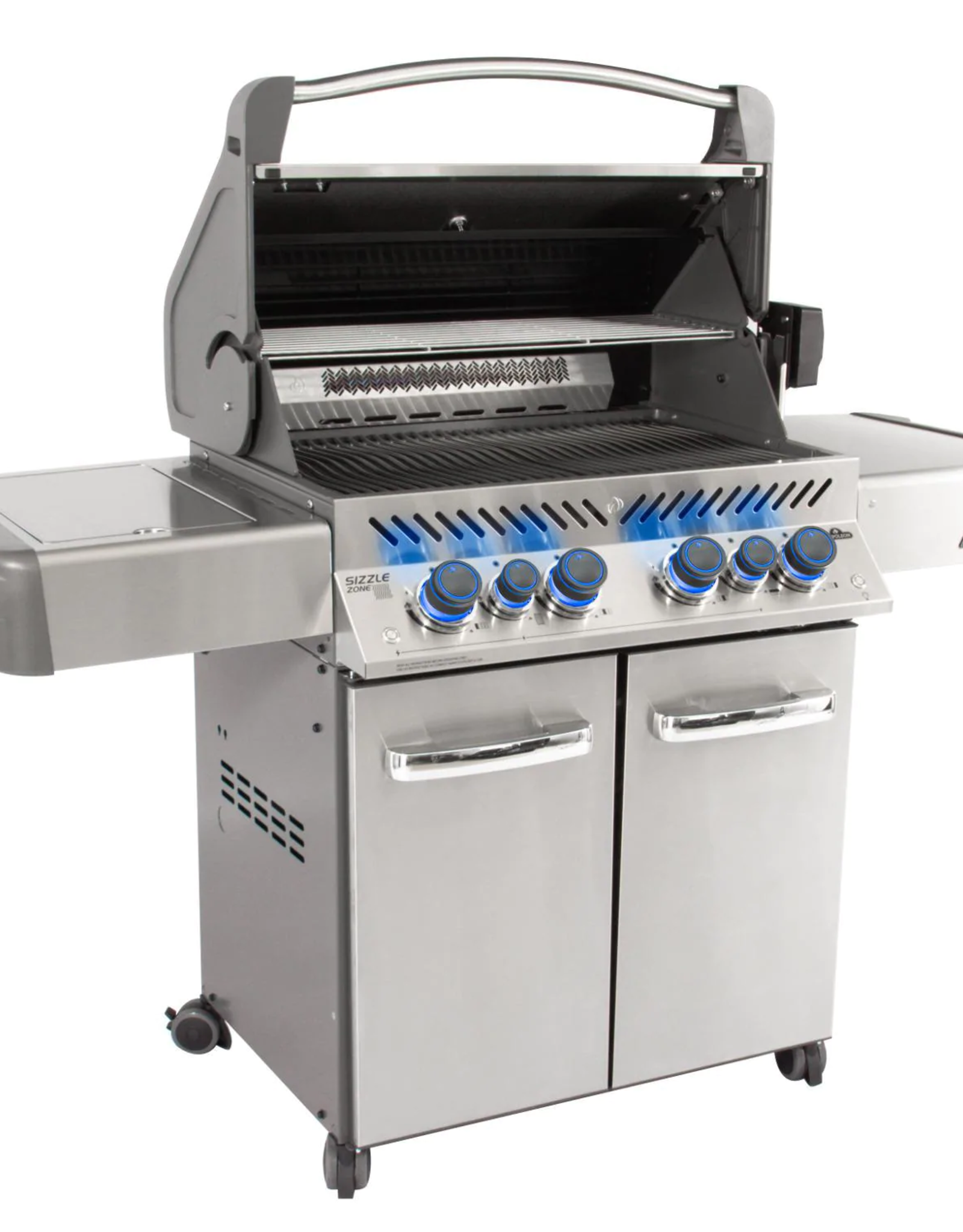 Napoleon Napoleon Prestige 500 Propane Gas Grill with Infrared Rear Burner and Infrared Side Burner and Rotisserie Kit - P500RSIBPSS-3