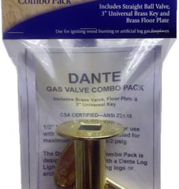 Dante DANTE Ball Valve Combo Pack, Straight POL w/ Key, Floor Plate