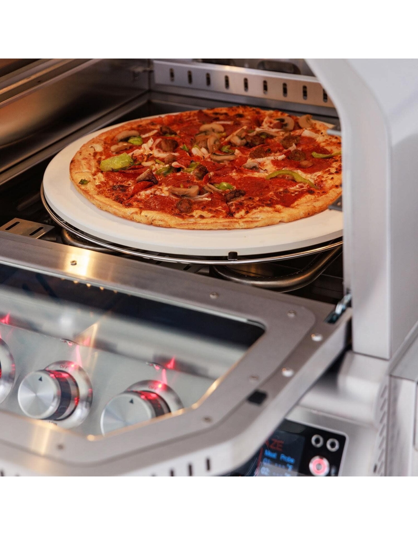 Blaze Outdoor Products Blaze 26-Inch Built-In Natural Gas Outdoor Pizza Oven W/ Rotisserie - BLZ-26-PZOVN-NG
