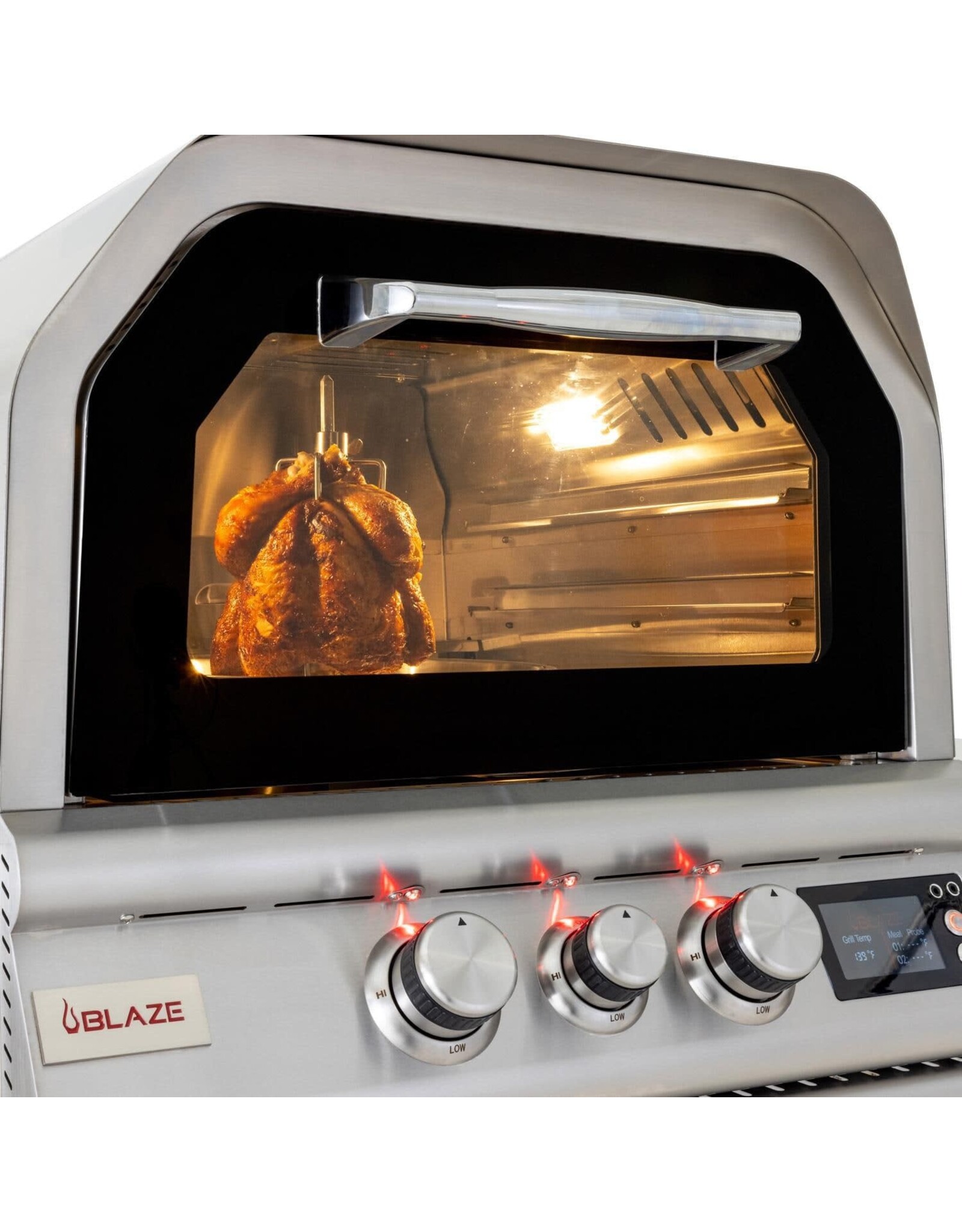 Blaze Outdoor Products Blaze 26-Inch Built-In Natural Gas Outdoor Pizza Oven W/ Rotisserie - BLZ-26-PZOVN-NG