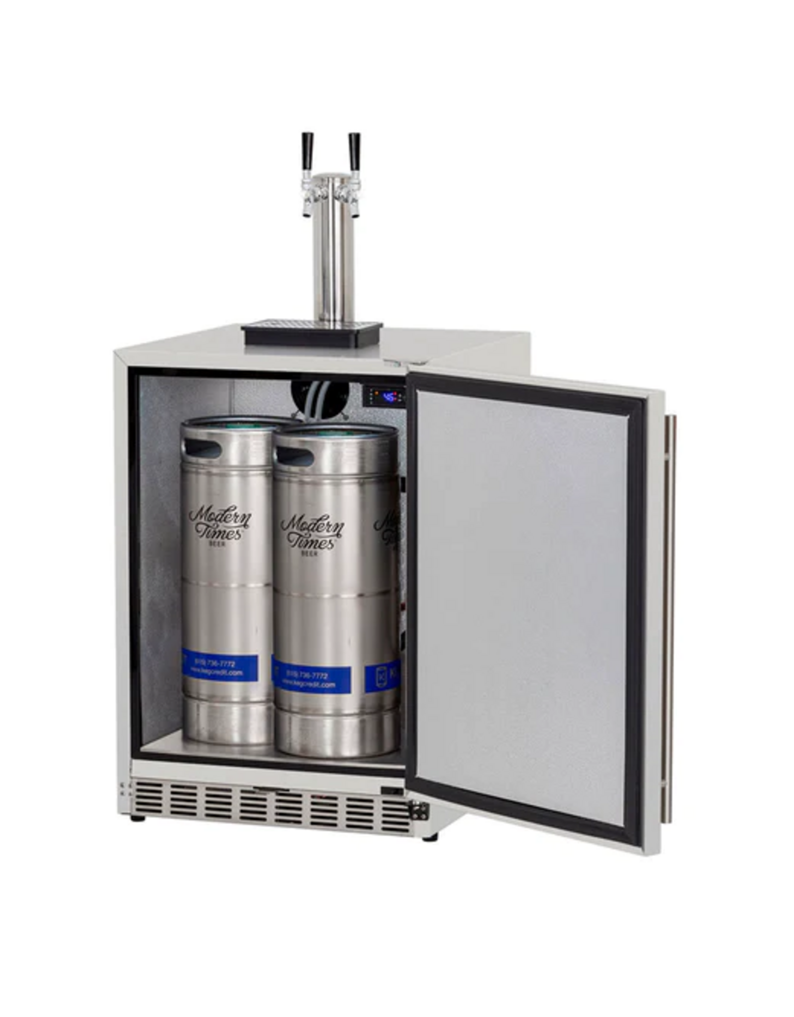 TrueFlame TrueFlame 24" 6.6C Deluxe Outdoor Rated Double Tap Kegerator - TF-RFR-24DK2